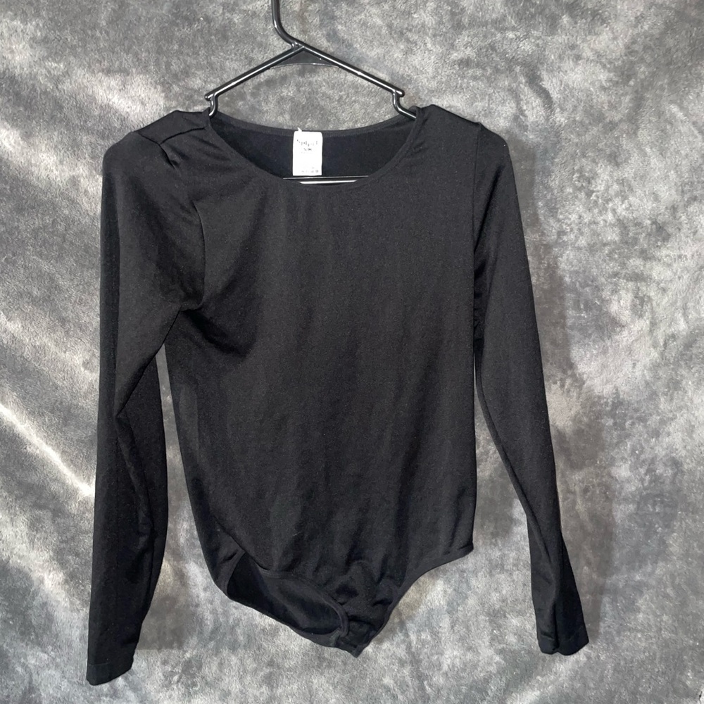 Black Long Sleeve Women's Body Suit